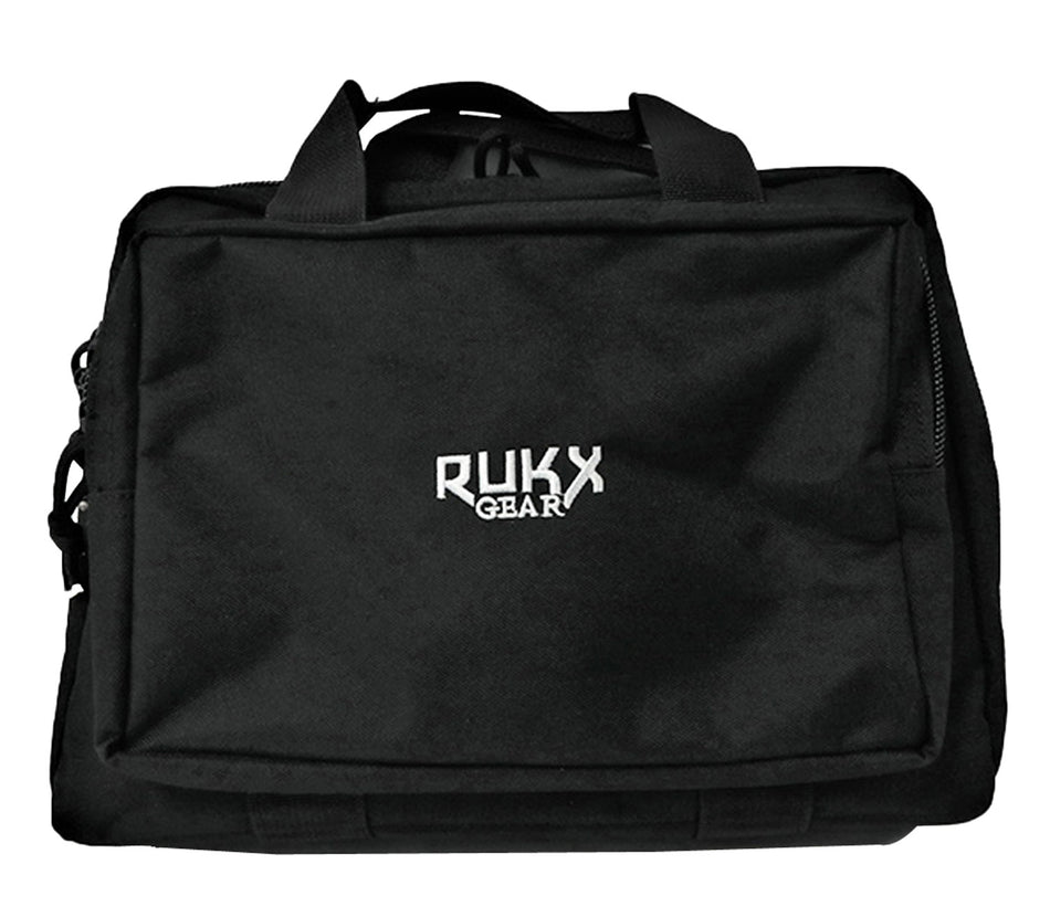 Rukx Gear ATICTDPCB Double Pistol Case Black 600D Polyester Holds 2 Handguns