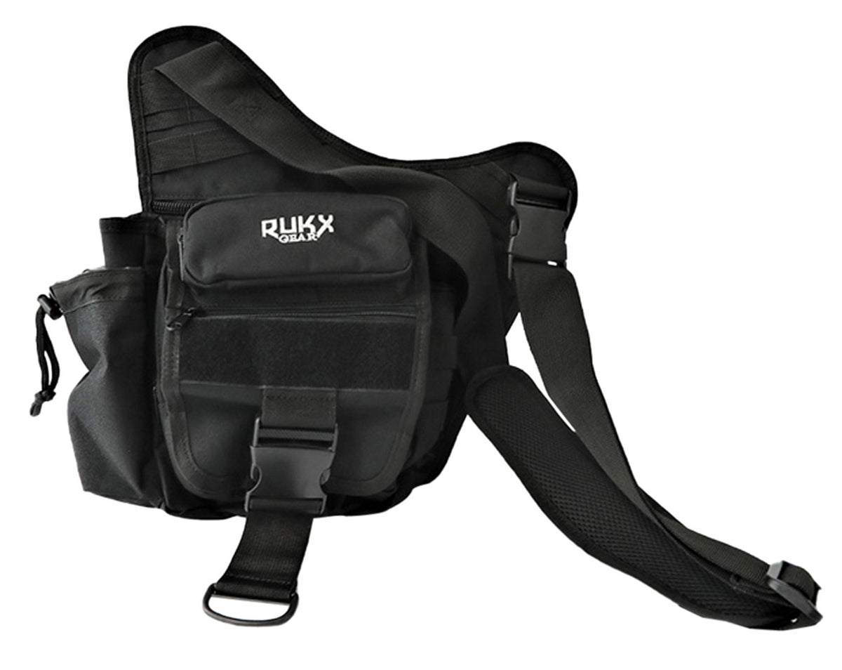 Rukx Gear ATICTSBB Sling Bag Black 600D Polyester Adjustable Single Strap