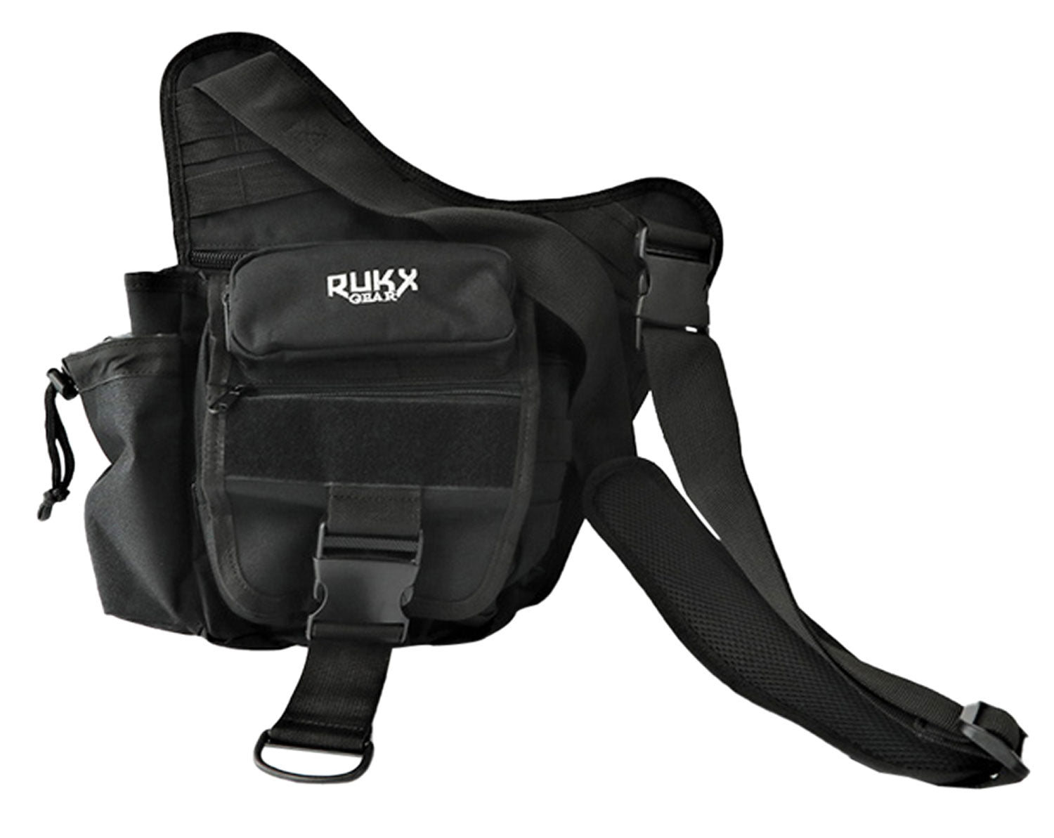 Rukx Gear ATICTSBB Sling Bag Black 600D Polyester Adjustable Single Strap