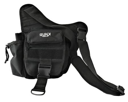 Rukx Gear ATICTSBB Sling Bag Black 600D Polyester Adjustable Single Strap