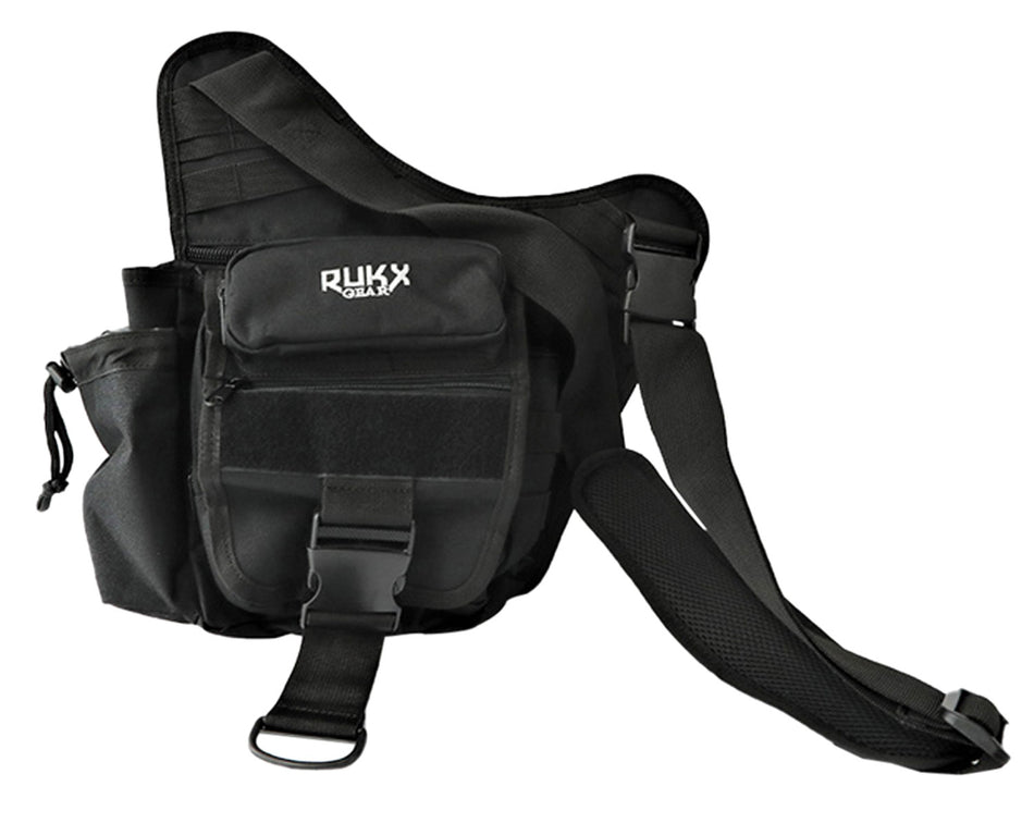 Rukx Gear ATICTSBB Sling Bag Black 600D Polyester Adjustable Single Strap