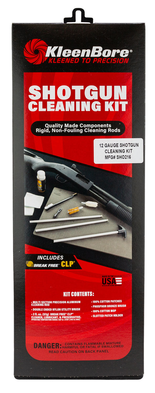 KleenBore SHO216 Classic Cleaning Kit, 12 Gauge Shotgun