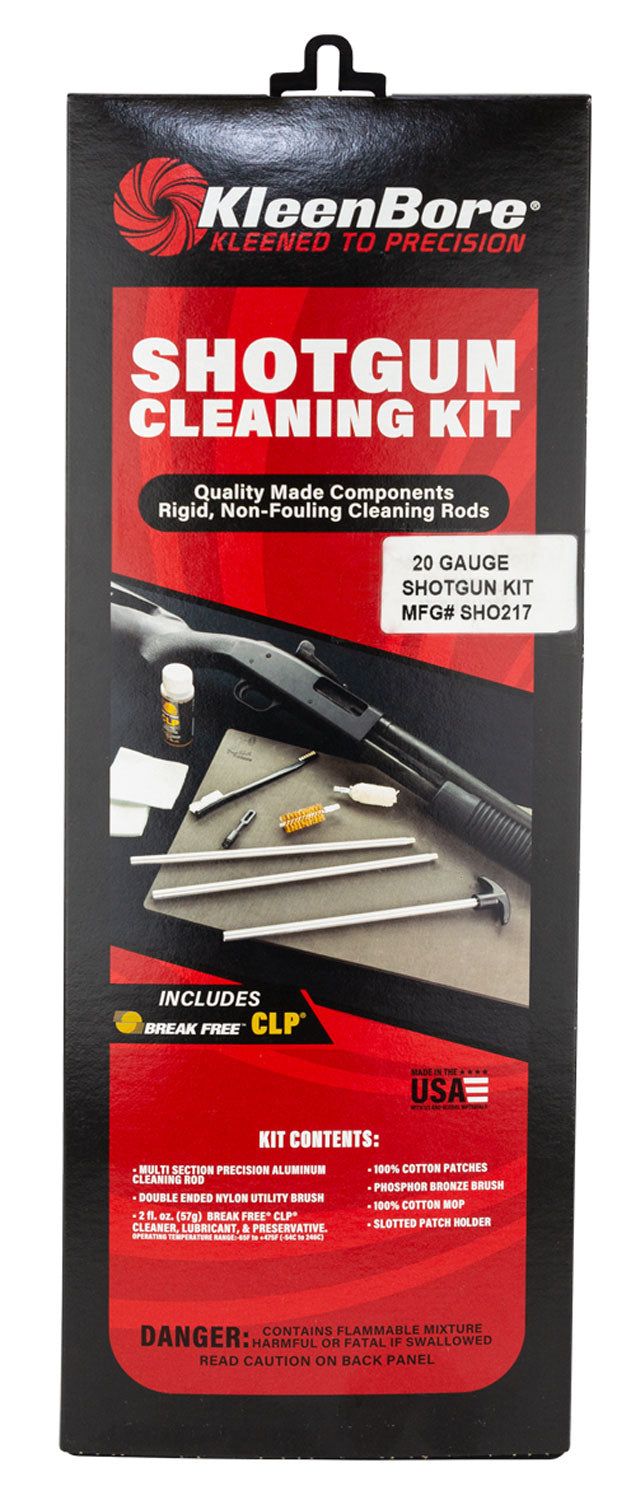 KleenBore SHO217 Classic Cleaning Kit, 20 Gauge Shotgun