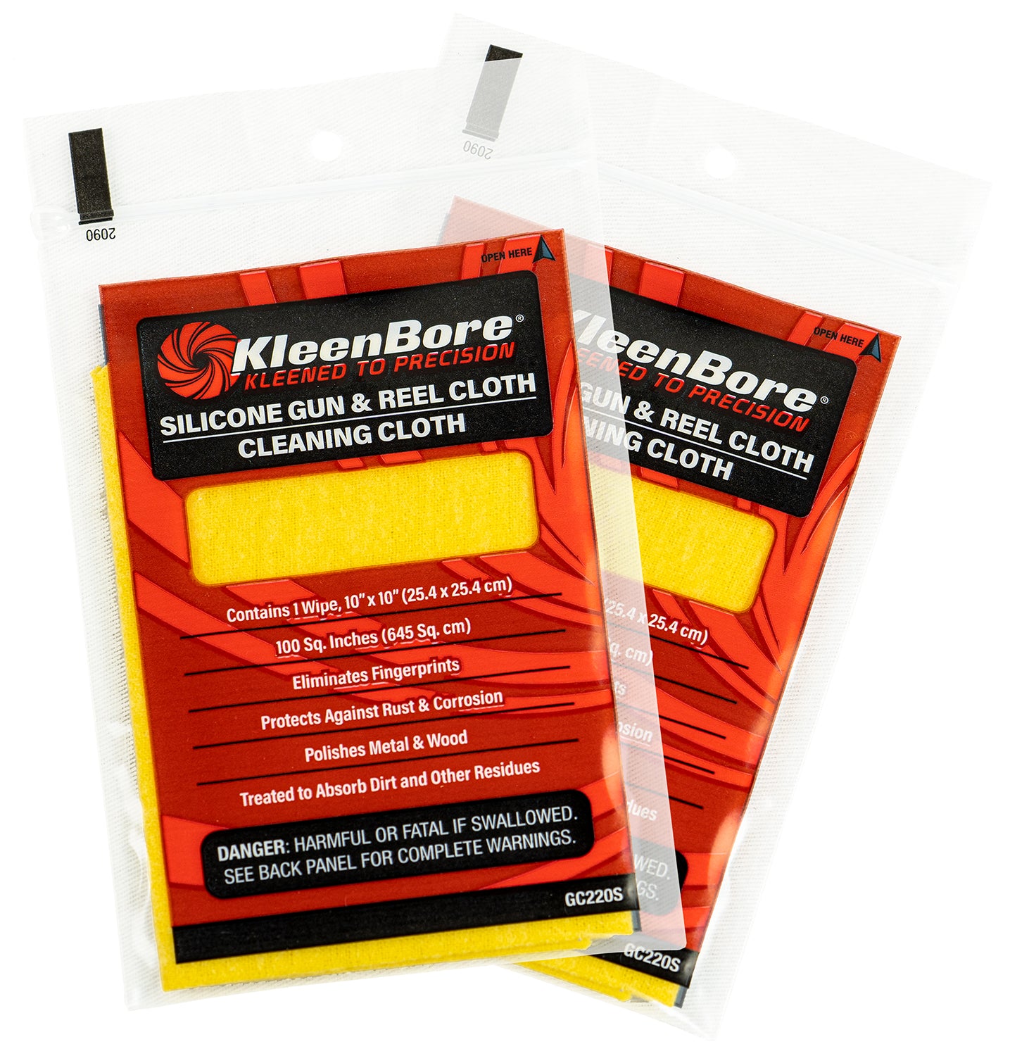 KleenBore GC220P Silicone Gun & Reel Cloth 10" Treated Cotton Flannel - 10 Per Pack