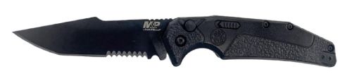 S&W M&P H.R.T. Automatic 3.5" Tanto Blade Knife with M&P 2.0 Texture, Black