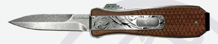 S&W Unwavered OTF 3" Spear Point Automatic Knife Satin/Wood