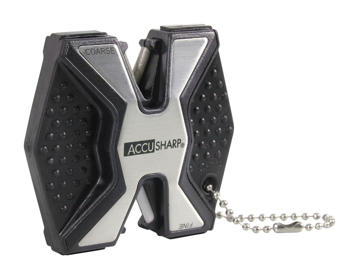 AccuSharp 017C DiamondPRO 2-Step Knife Sharpener Fine/Coarse Diamond Ceramic Black/White
