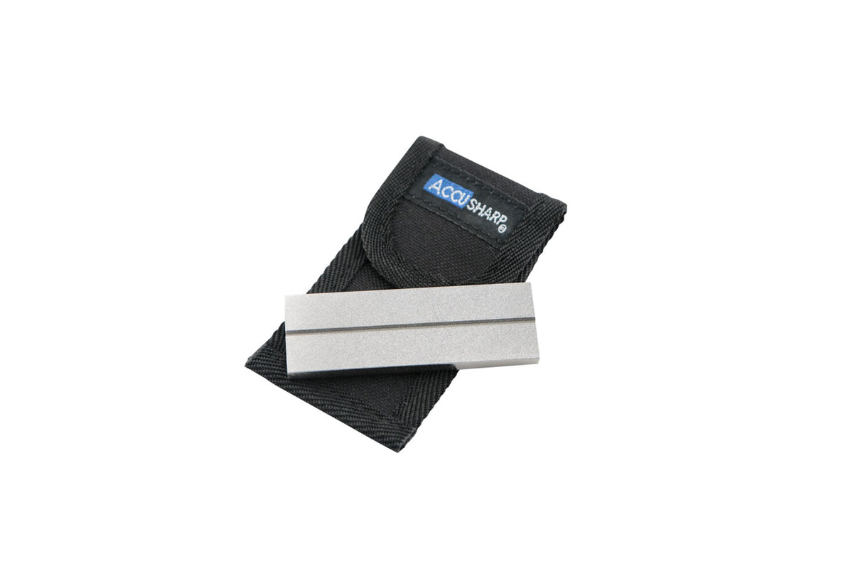 AccuSharp 027C Diamond Pocket Stone Dual-Sided Fine/Coarse Knife Sharpener Gray