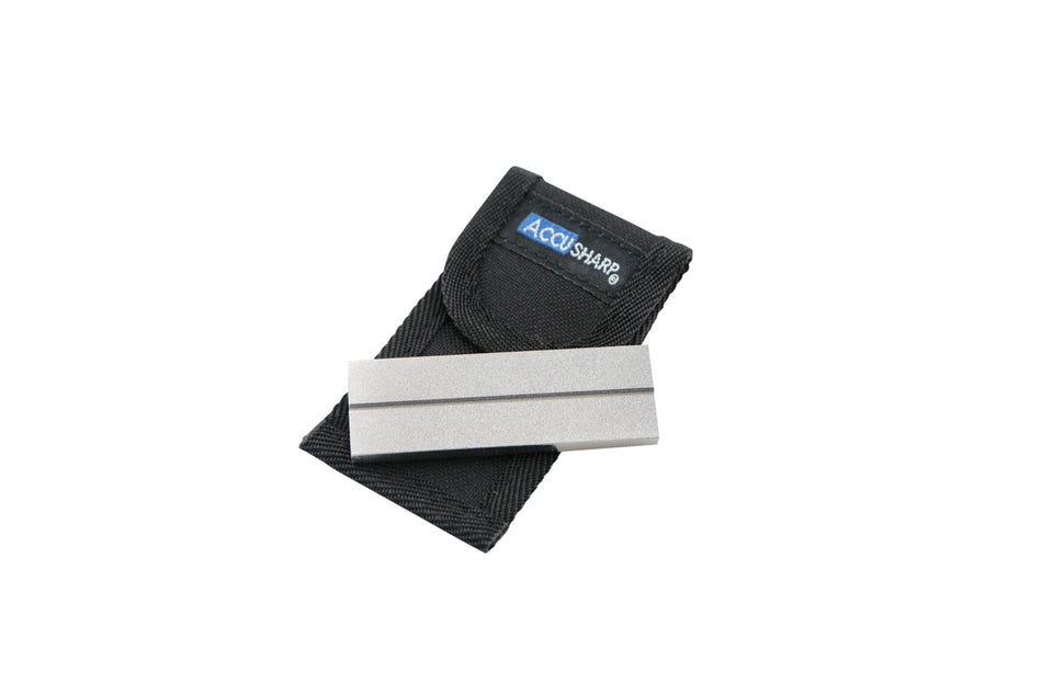 AccuSharp 027C Diamond Pocket Stone Dual-Sided Fine/Coarse Knife Sharpener Gray