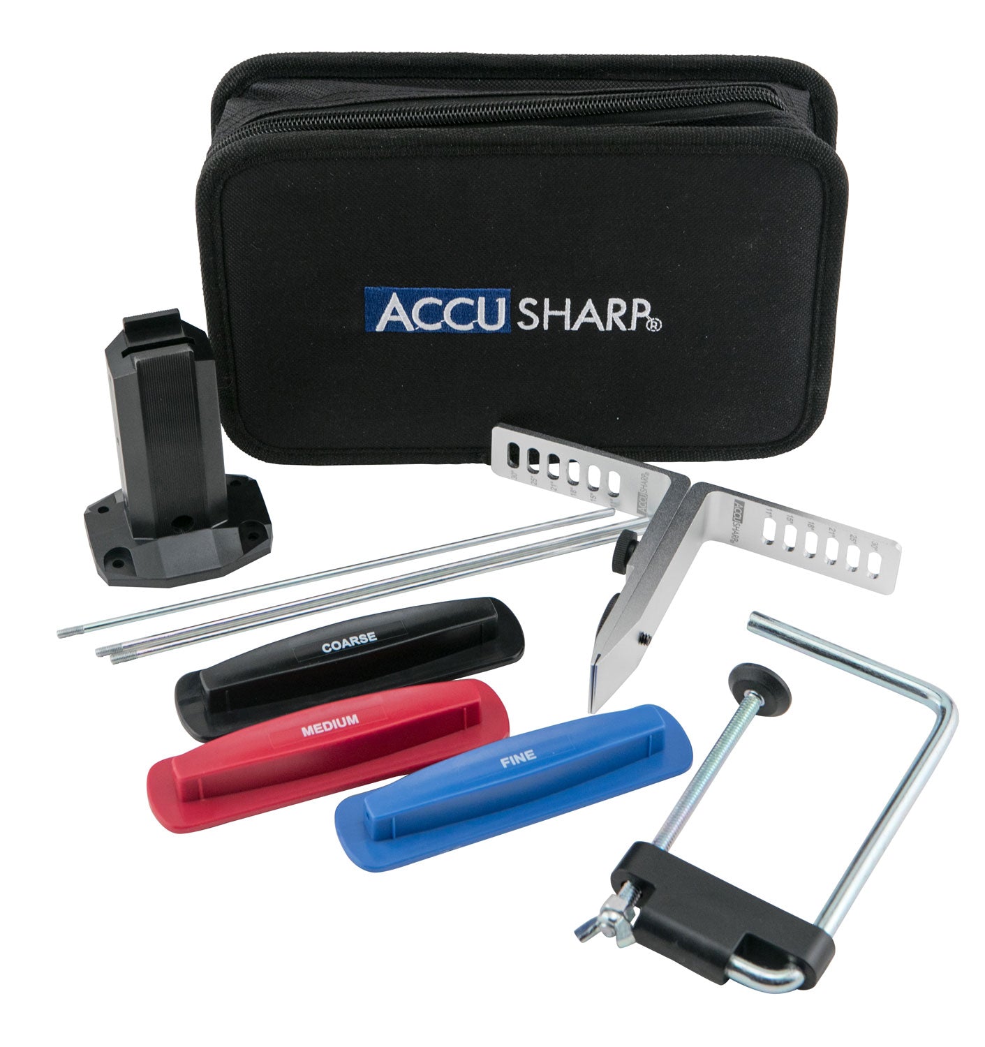 AccuSharp 060C 3-Stone Precision Knife Sharpening Set Coarse/Medium/Fine Diamond Ceramic