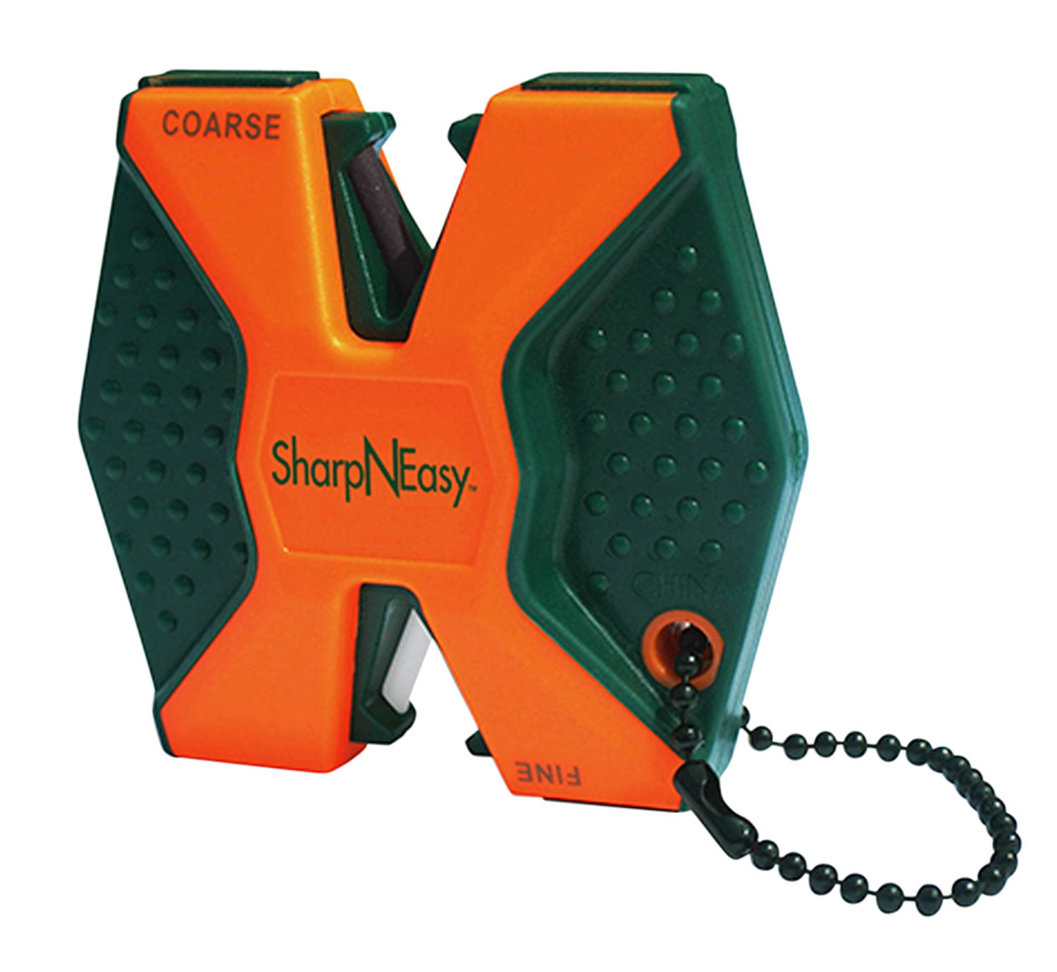 AccuSharp 336C SharpNEasy 2-Step Knife Sharpener Fine/Coarse Ceramic Rods Plastic Handle Black/Orange