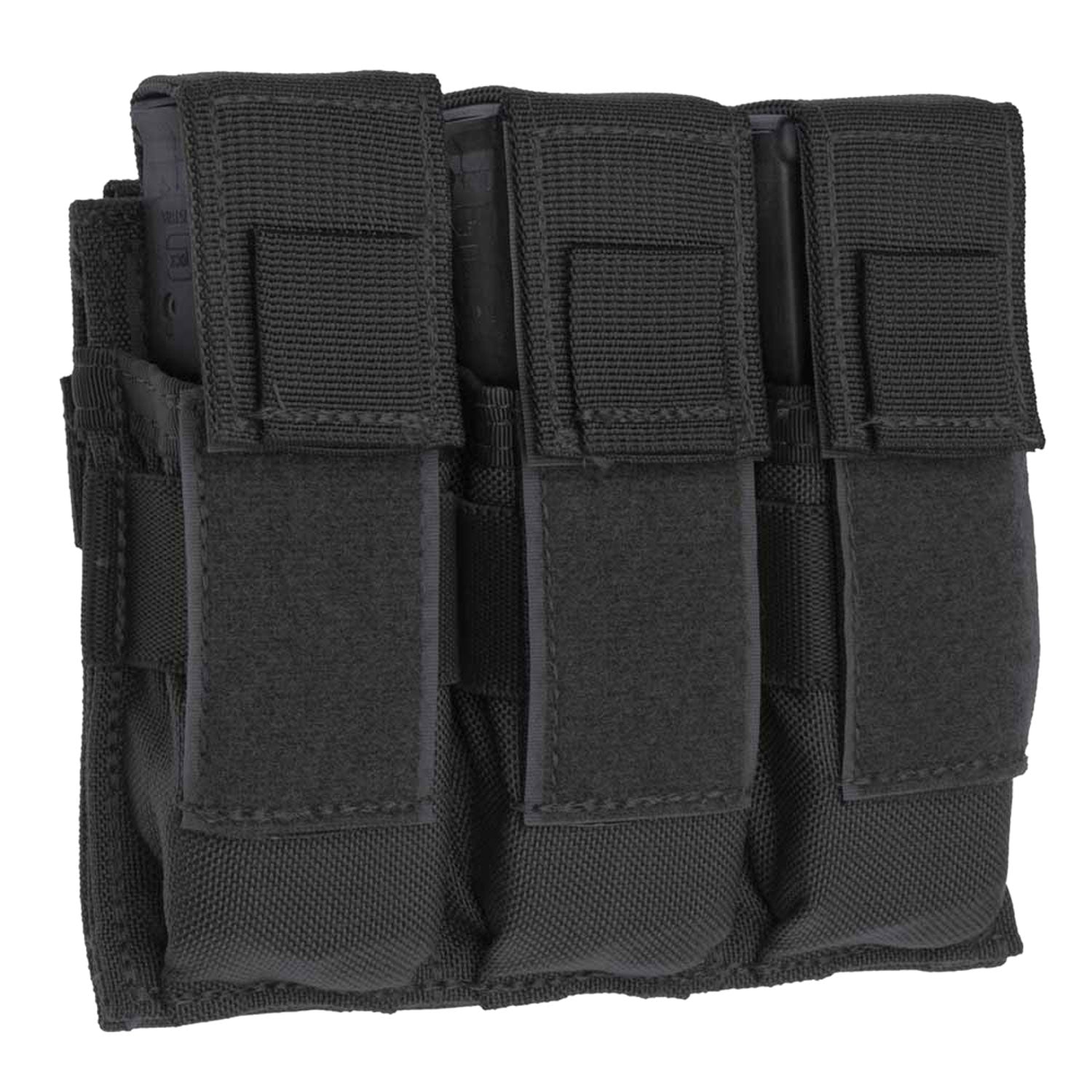 Tacshield T3603BK Universal Triple Pistol Mag Pouch Black 1000D Nylon MOLLE