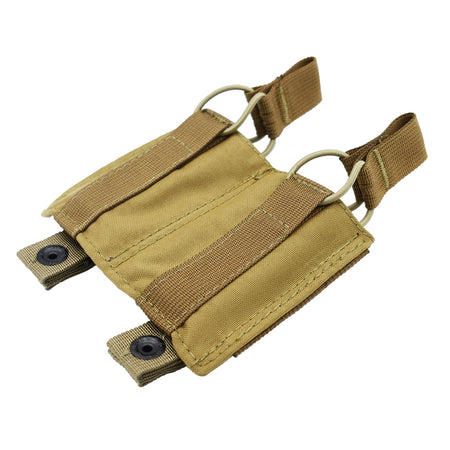 Tacshield T3607CY Speed Load Double Pistol Magazine Pouch Coyote 1000D Nylon MOLLE