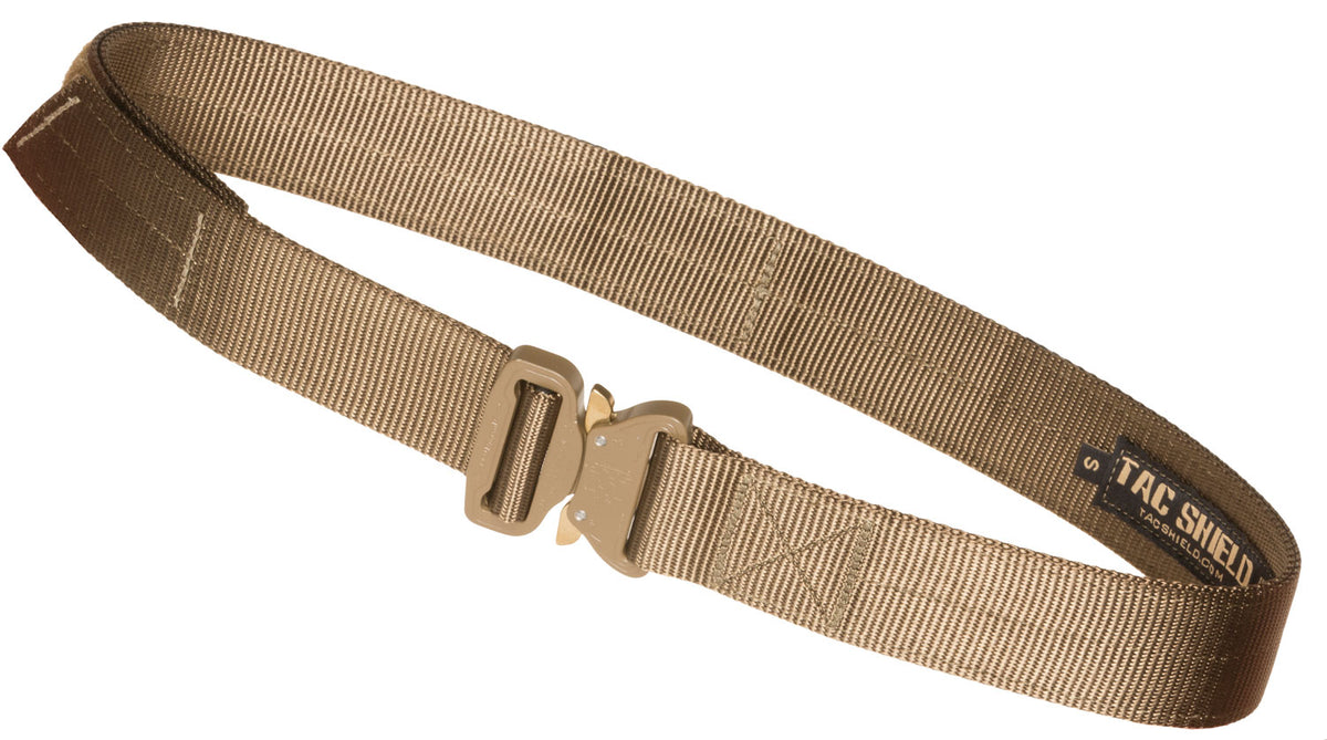 Tacshield Tactical Gun Belt Coyote Webbing 38"-42" 1.50" Wide Buckle Closure