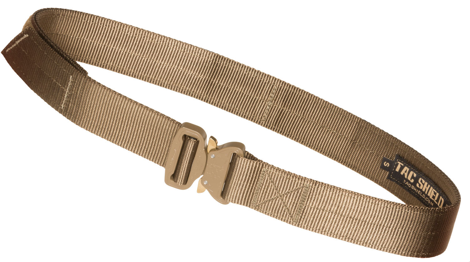 Tacshield Tactical Gun Belt Coyote Webbing 38"-42" 1.50" Wide Buckle Closure