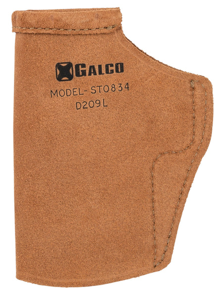 Galco STO834 Stow-N-Go IWB Natural Leather Holster for Glock 48/48 MOS/S&W M&P Shield EZ - Right Hand