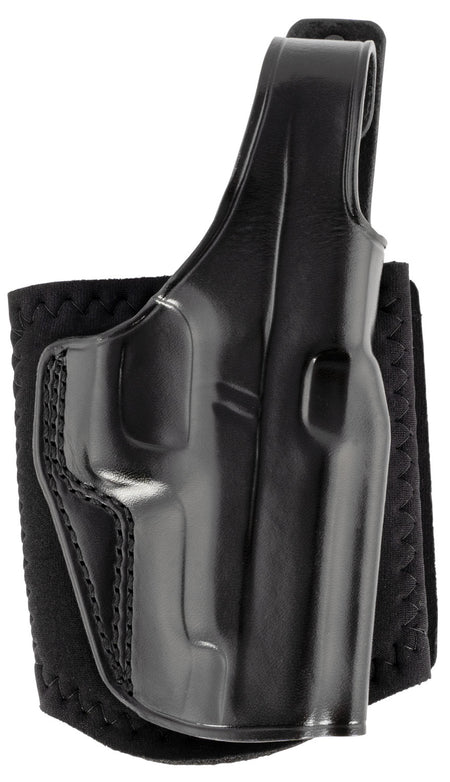 Galco AG834B Ankle Glove Black Leather Ankle Holster for Glock 48/48 MOS, Fits Ankles up to 13" - Right Hand