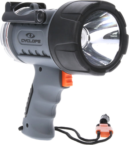 Cyclops CYC700WP Handheld 350/700 Lumen Red/Clear Cree XM LED Waterproof Spotlight Black/Gray
