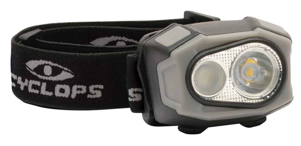 Cyclops CYCHL4X eFlex 400 Lumen Rechargeable Headlamp White/Red/Green/Blue Cree LED Black