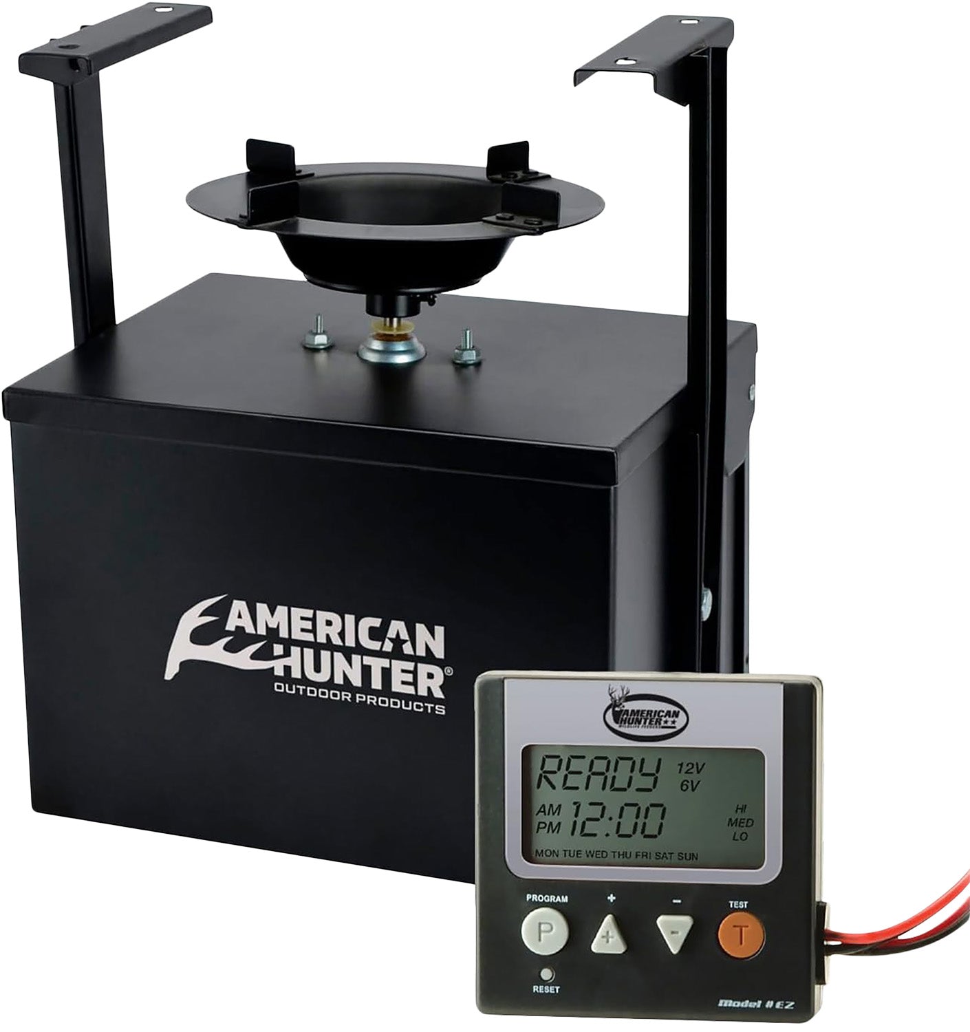 American Hunter 20558 Heavy Duty Spin Feeder Kit 8 Programs 1-30 Seconds Digital Timer Black