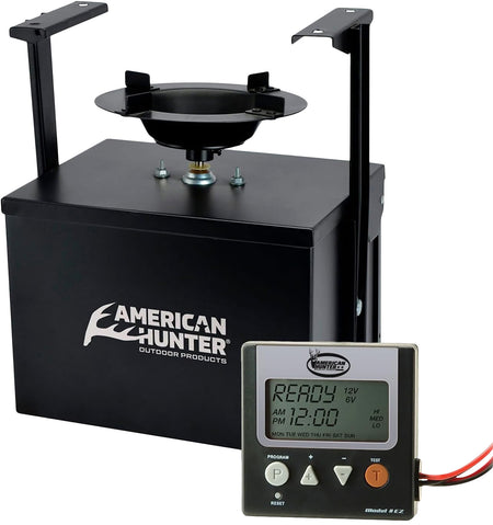 American Hunter 20558 Heavy Duty Spin Feeder Kit 8 Programs 1-30 Seconds Digital Timer Black