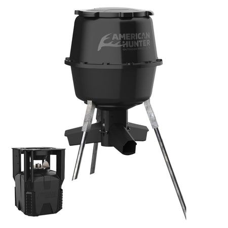 American Hunter AH225XDE XDE-Pro Hopper Feeder 16 Programs 1-60 Seconds 30 Gallon Black