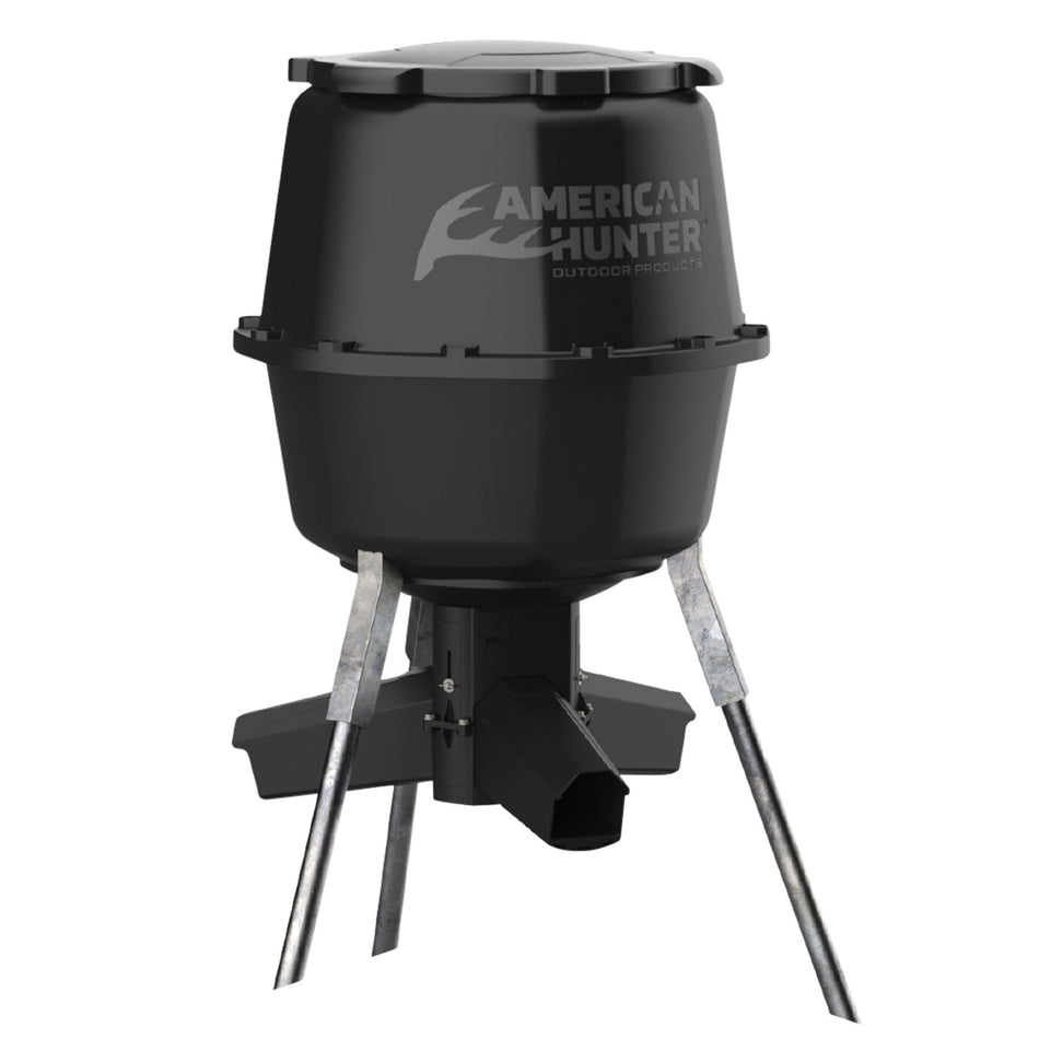 American Hunter AH225GRAV Gravity Feeder with Nesting Hopper 30 Gallon Capacity Black