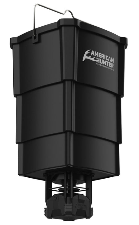 American Hunter AHNFECON Nesting Hopper with Econ Feeder Kit, Collapsible, 16 Programs, 1-30 Seconds Duration, 5 Gallon, Black