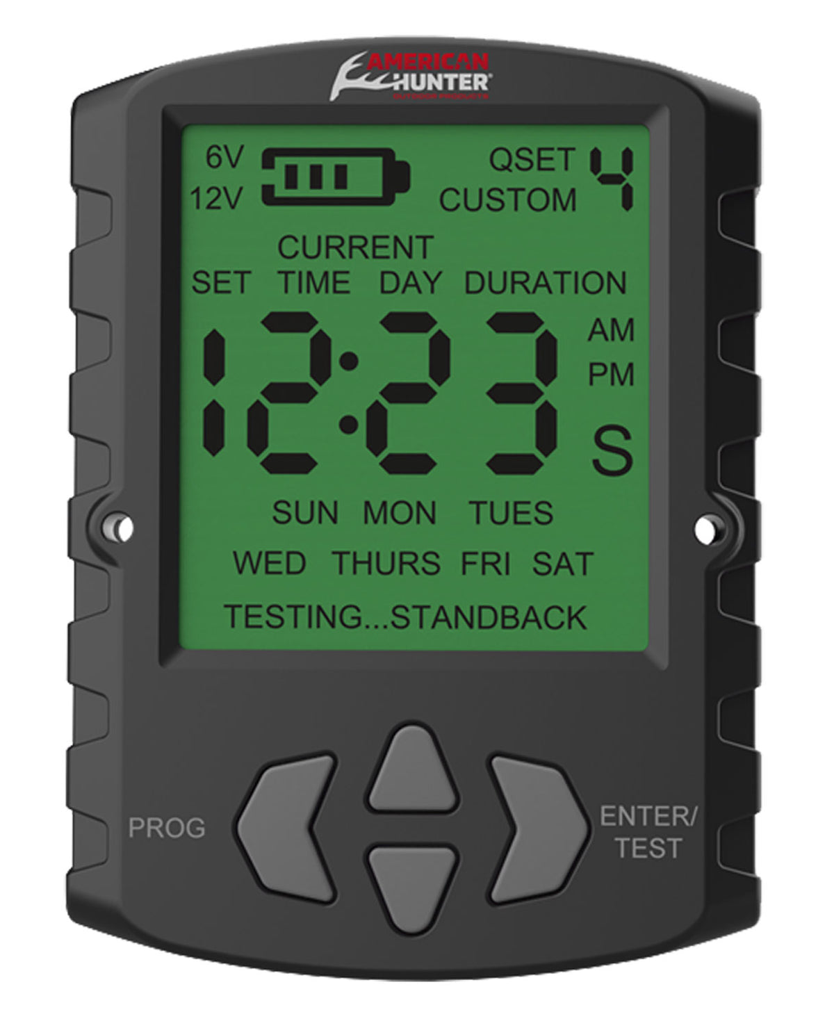 American Hunter AHUTM Universal 6/12 Volt Digital Feeder Timer 1-30 Second Feed Rate 16 Custom Settings