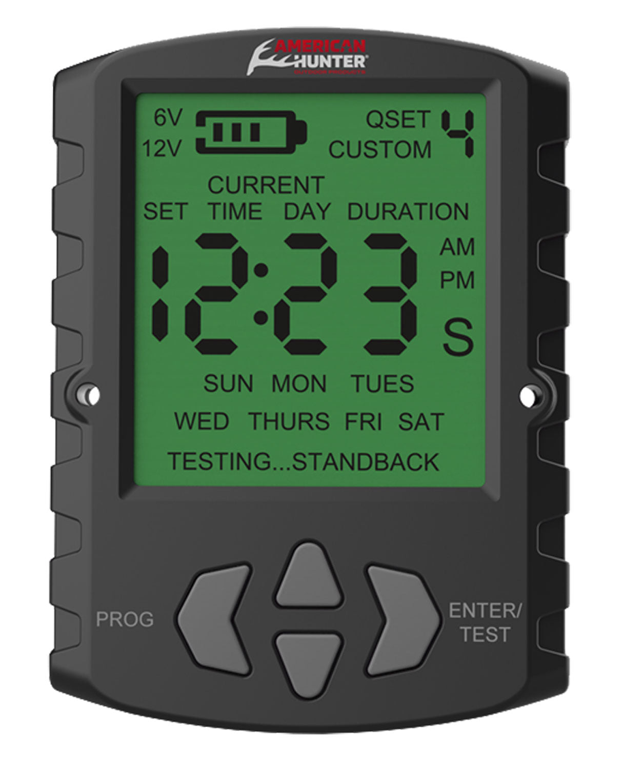 American Hunter AHUTM Universal 6/12 Volt Digital Feeder Timer 1-30 Second Feed Rate 16 Custom Settings