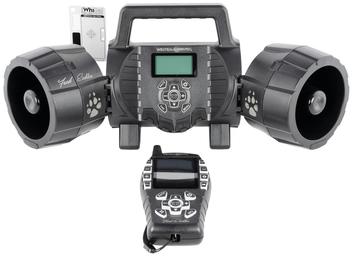 Western Rivers WRC-EGC-DS Eichler Dual Speaker Electronic Predator Call with Remote, Black