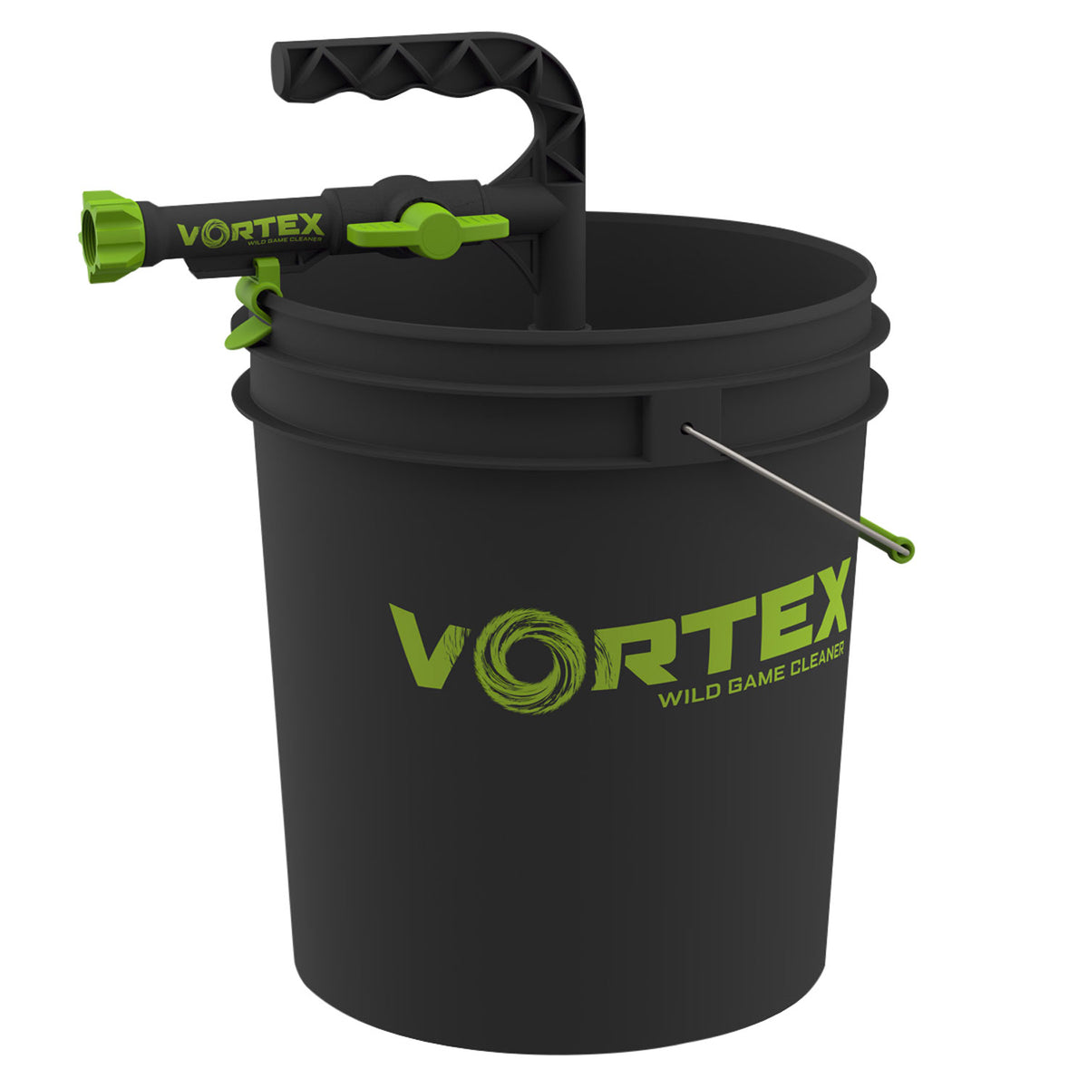 HME Wild Game Cleaner Black/Green ABS Plastic with 5 Gallon Bucket