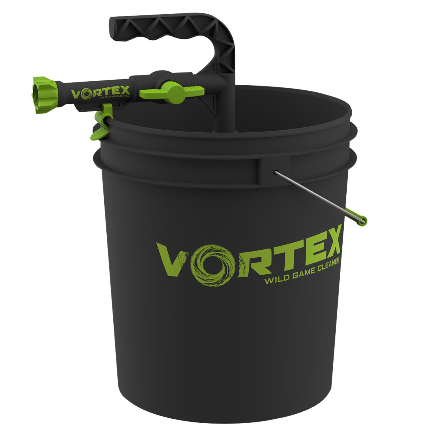HME Wild Game Cleaner Black/Green ABS Plastic with 5 Gallon Bucket