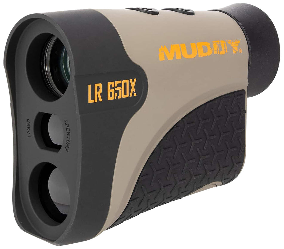 Muddy 650 W HD Laser Rangefinder 6x26mm Black Rubber Armor 650 yd Max Distance