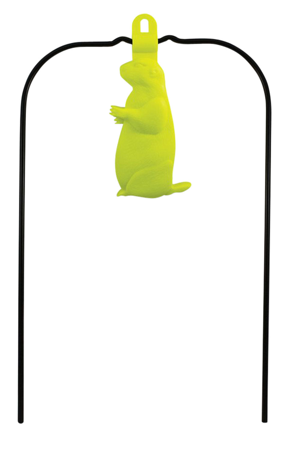 Birchwood Casey 48022 Ground Strike Hanging Prairie Dog Rubber/Metal Reactive Target Yellow Prairie Dog Illustration