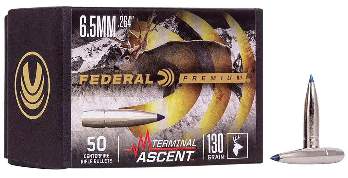 Federal PB264TA1 6.5mm 130gr Terminal Ascent Bonded Reloading Bullets 50/Box