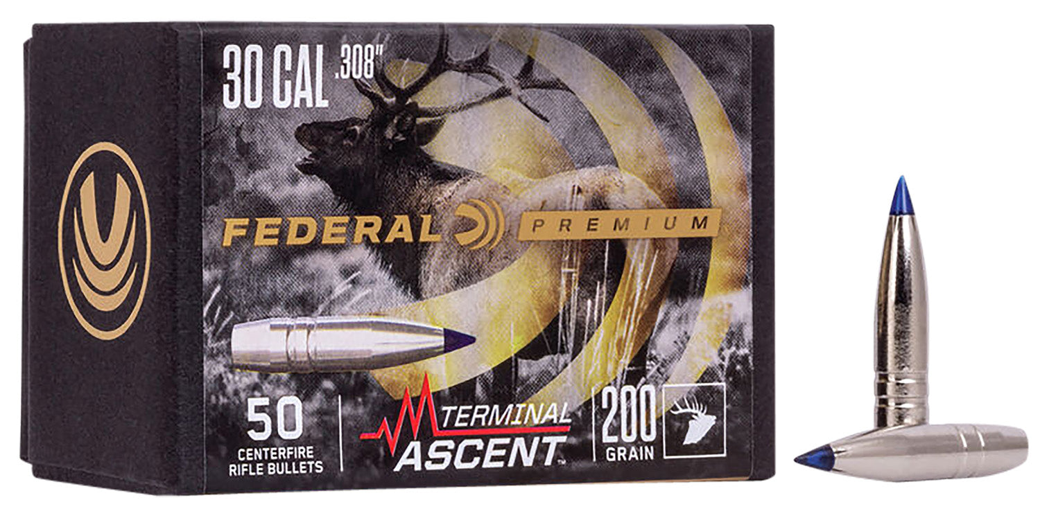 Federal PB308TA2 30 Cal 200gr Terminal Ascent Bonded Reloading Bullets 50/Box