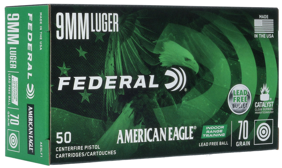 American Eagle AE9LF1 IRT Training Lead-Free IRT  70 Grain 9mm Luger/Parabellum