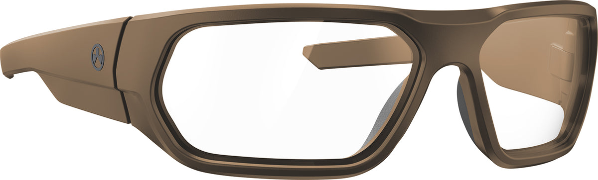 Magpul Radius Ballistic Eyewear Adult Clear Lens Flat Dark Earth Frame MAG1145-0-245-1000