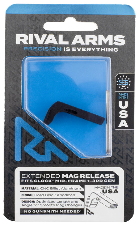 Rival Arms RA72G001A Extended Magazine Release for Glock Gen3 Black Anodized Aluminum