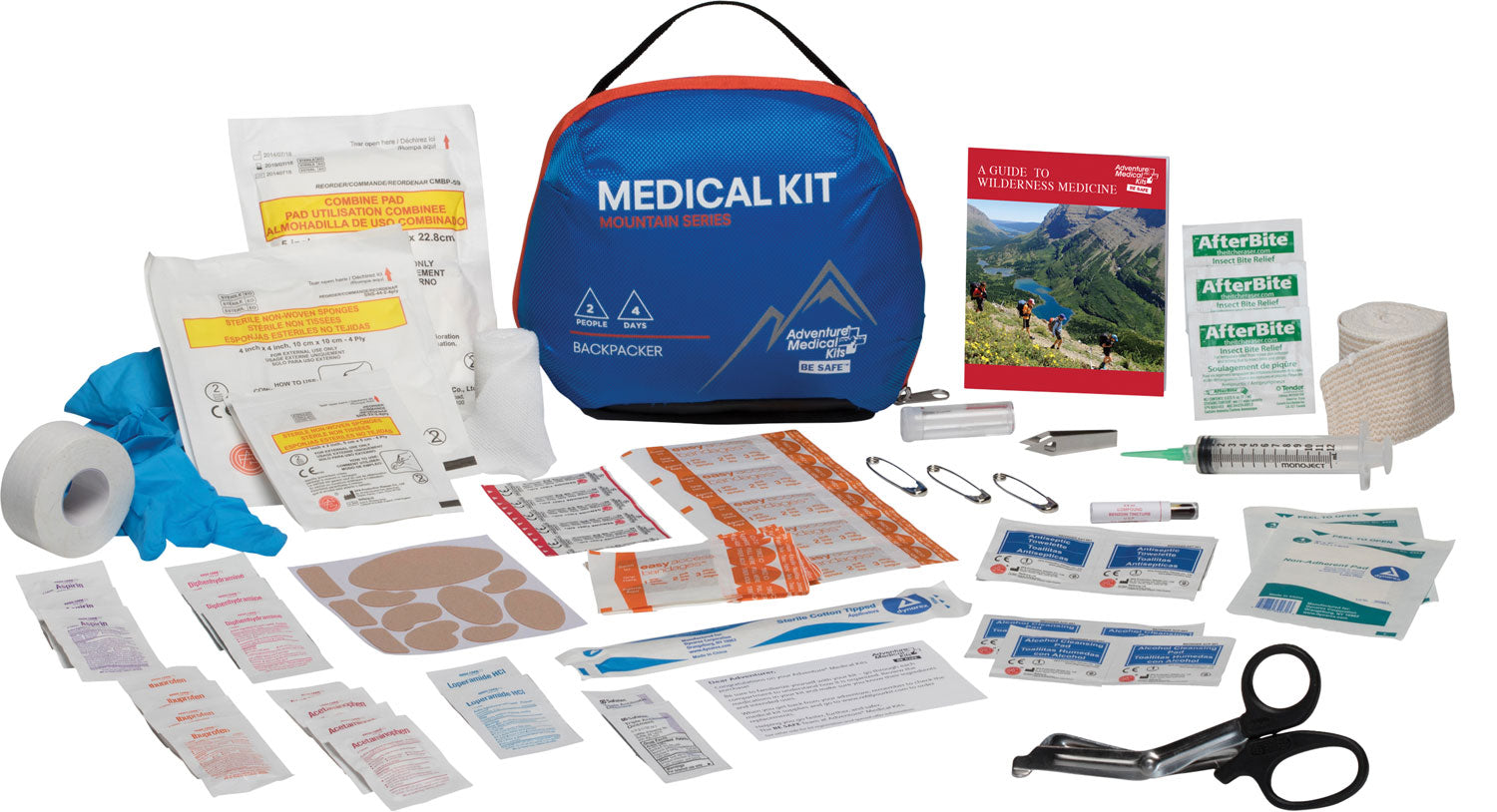 Adventure Medical Kits 01001003 Mountain Backpacker First Aid Kit - Water Resistant Blue