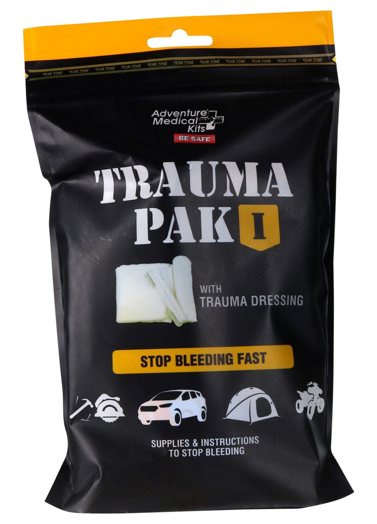 Adventure Medical Kits 20640295 Trauma Pak I Stop Bleeding Kit with Clotting Gauze