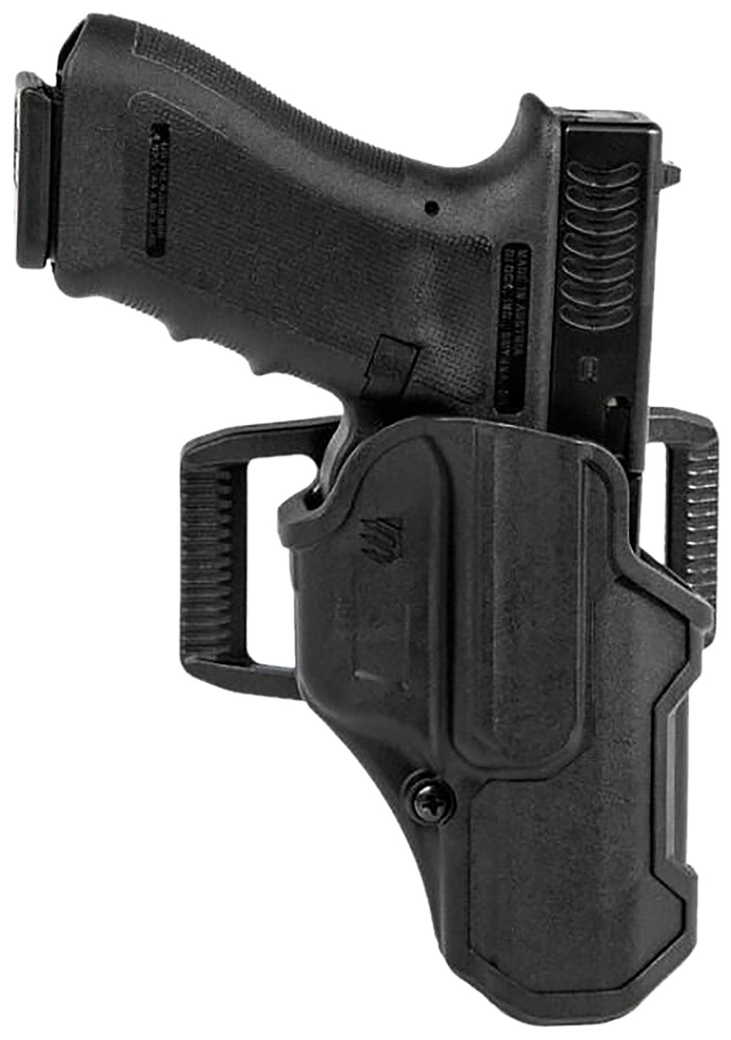 Blackhawk T-Series L2C Light Bearing OWB Holster Black Polymer Belt Clip for Glock 17/19/22/23/31/32/45/47 Right Hand
