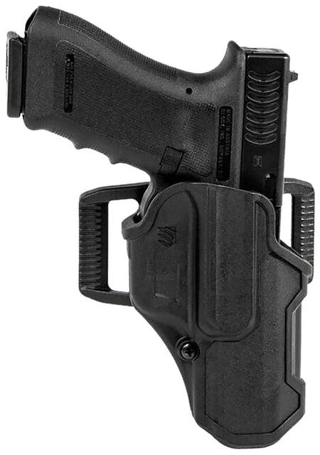 Blackhawk T-Series L2C Light Bearing OWB Holster Black Polymer Belt Clip for Glock 17/19/22/23/31/32/45/47 Right Hand