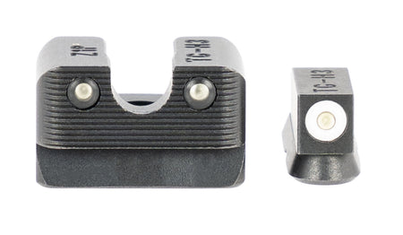 TruGlo TG231Z1W Tritium Pro Night Sight Set Green Tritium White Outline Front & Green Tritium Rear for Glock