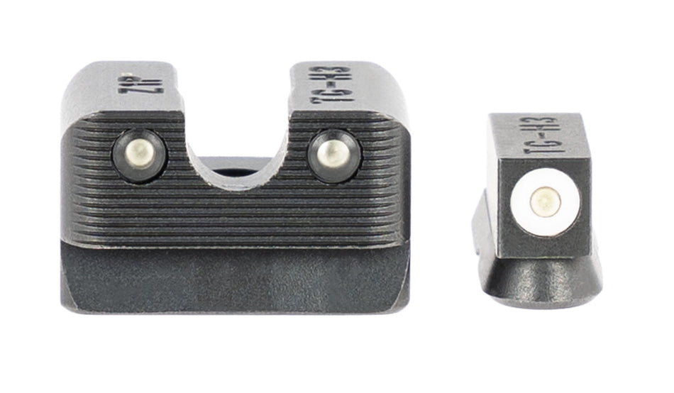 TruGlo TG231Z1W Tritium Pro Night Sight Set Green Tritium White Outline Front & Green Tritium Rear for Glock
