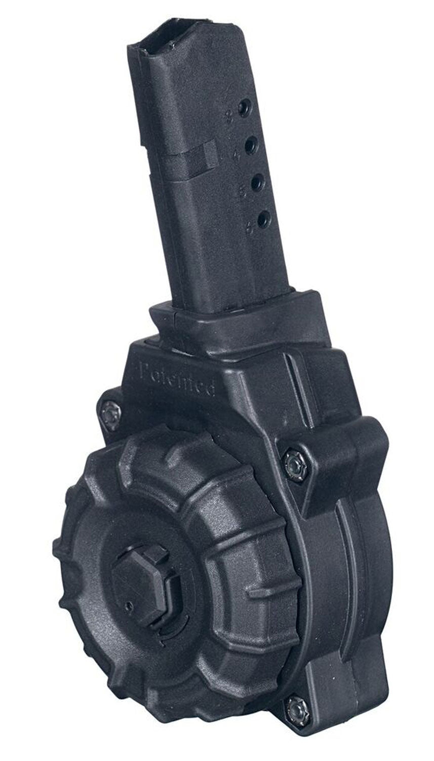 ProMag DRMA34 30-Round Drum Magazine 9mm Luger Compatible with Glock 43 Black Zytel