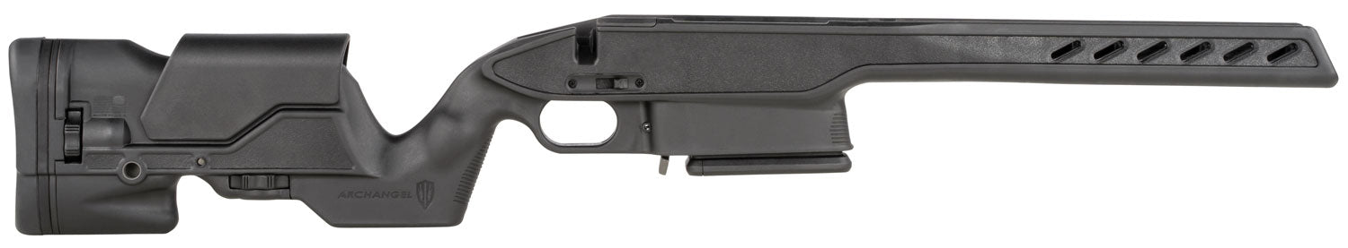 Archangel Precision Aluminum Pillar-Bedded Stock for Savage 110/111 Long Action Black Synthetic