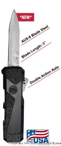 S&W M&P H.R.T. OTF 3" Spear Point Knife with M&P 2.0 Texture, SS/Black