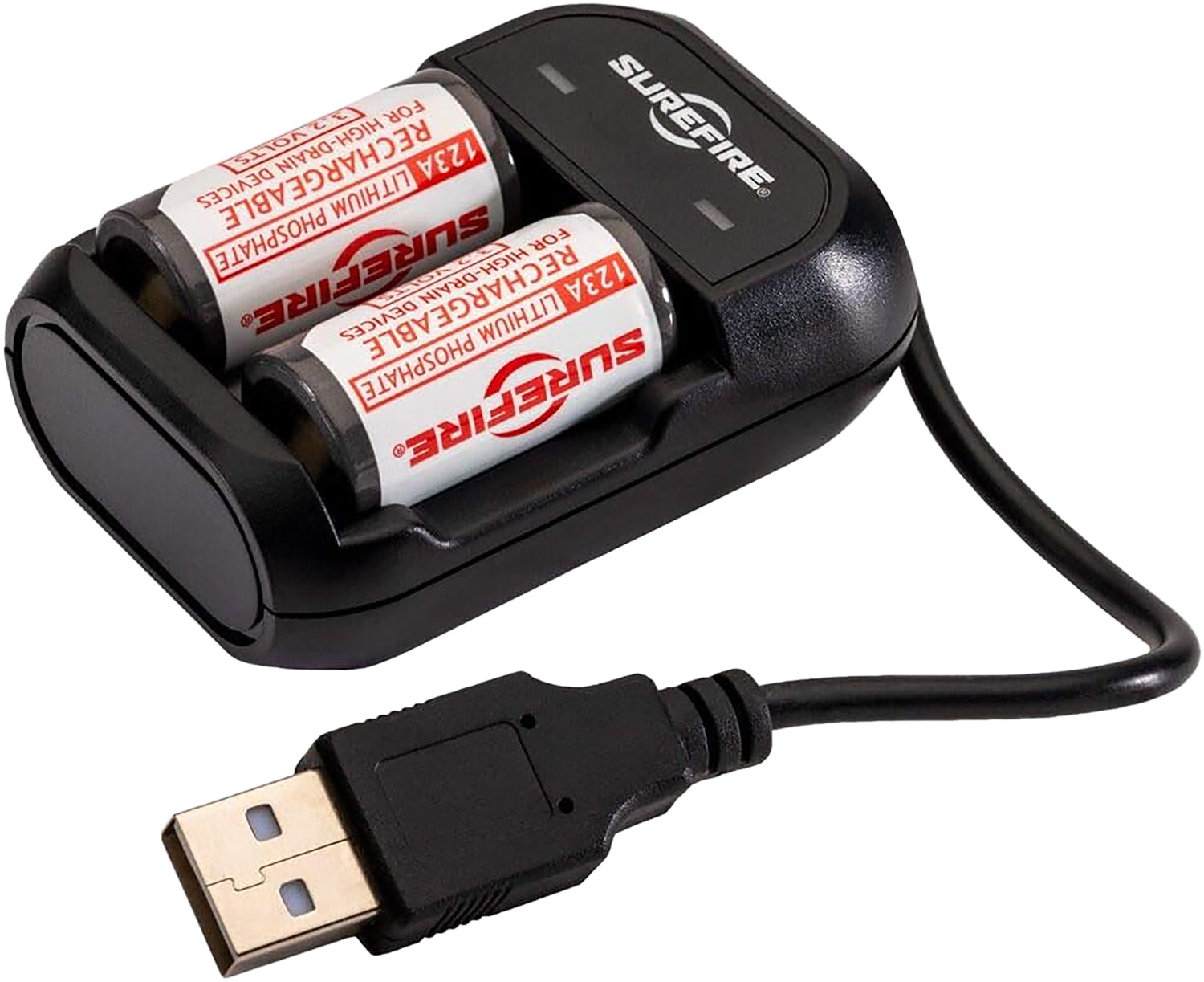 SureFire SFLFP123KIT AC/DC Wall Charger Kit with LFP123 Batteries and Micro USB Cable